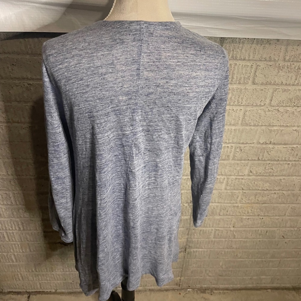 Tahari Linen Blend Open Front Cardigan‎ Sweater Lightweight Women's M - Picture 3 of 4
